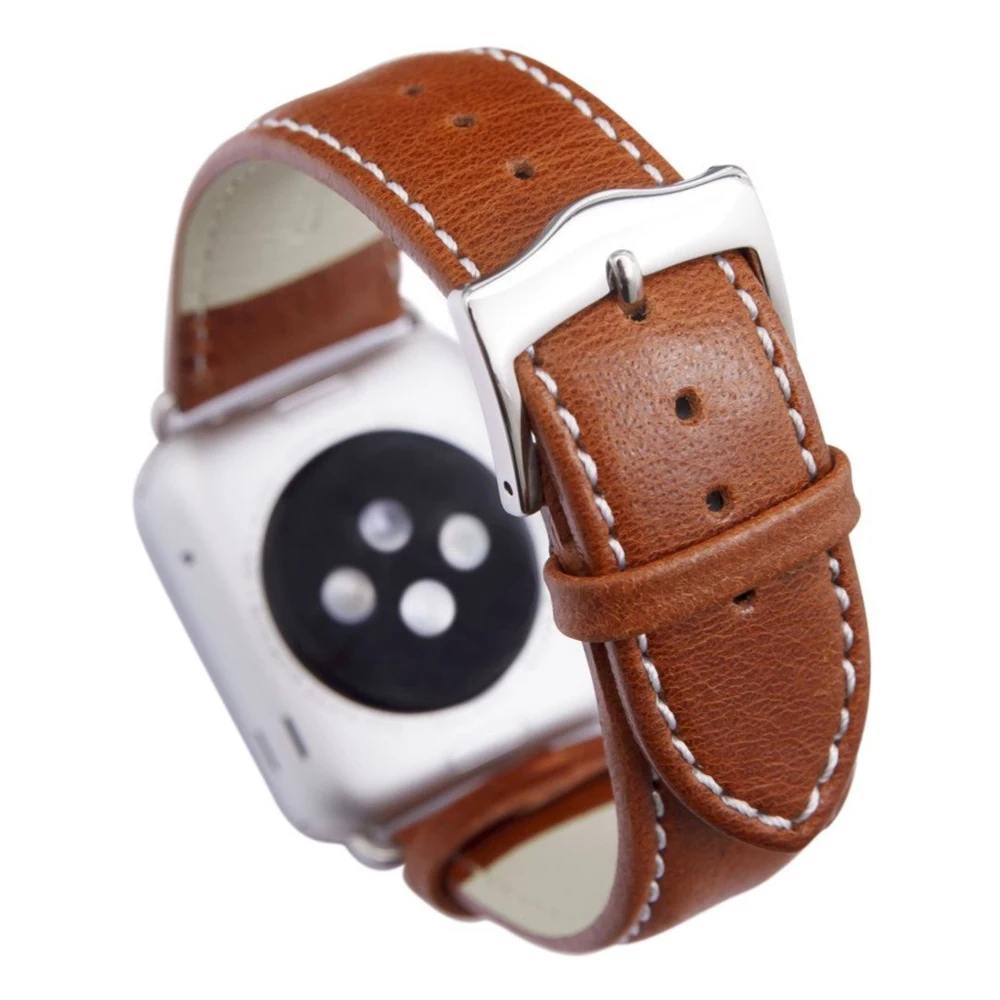 Dbramante1928 Copenhagen Watch Strap for Apple Watch 38mm- Tan/Silver