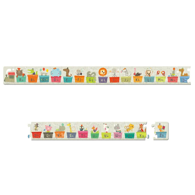 

Janod Children Puzzles Special Education Training Animal Train Machine 27 PCs Cognitive Jigsaw Puzzle 3-6-Year-Old Gift Box