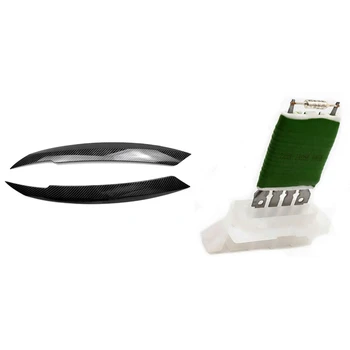 

2pcs Car Headlights Eyebrow Eyelids Sticker & 1pcs Hvac Blower Motor Resistor Mt1823 for S3 2008-2012