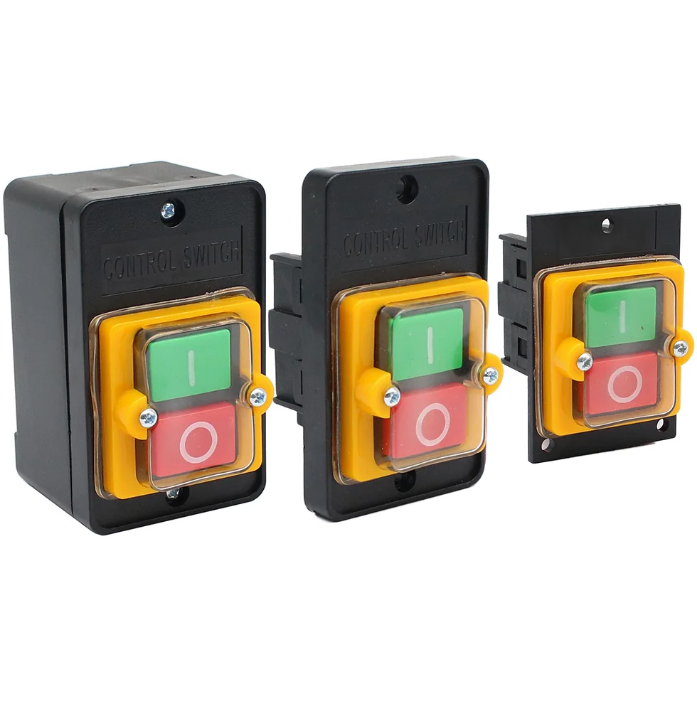 

1Pcs KAO-5M/5H,Waterproof Button Switch Control Box,3P,Three-Phase Power Control Starter,10A 220/380VAC,Electrical Equipment