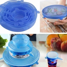 6 шт многоразовые силиконовые крышки для пищевого горшка, крышки для чаши, обертывания, сохраняют свежесть еды, универсальные силиконовые эластичные крышки для кухни, чашки для фруктов