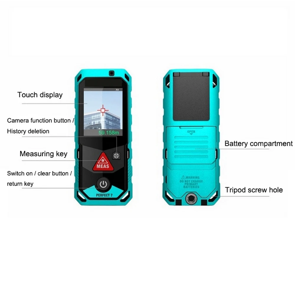 P7 Bluetooth лазерный дальномер камера Finder Point Rotary 80 м/100 м/150 м/200 м сенсорный экран перезаряжаемый лазерный дальномер
