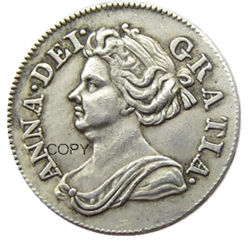Queen Anne 4 пенса 1710 Красивая Посеребренная монета 301 года | Дом и сад