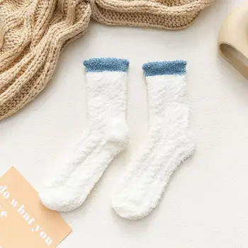 

Autumn And Winter Cute Socks Coral Fleece Socks Pure Socks New Color Gift Year's Socks Funny Twist G3B8