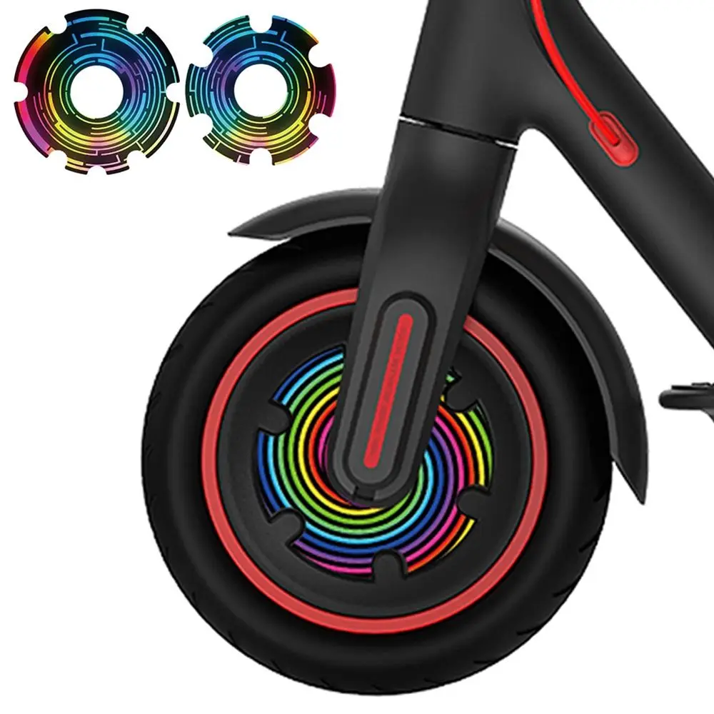 

2Pcs/Set High Quality PVC Electric Scooter Front Wheel Sticker Shell Kick Motor Protective Cover Scooter Accessories