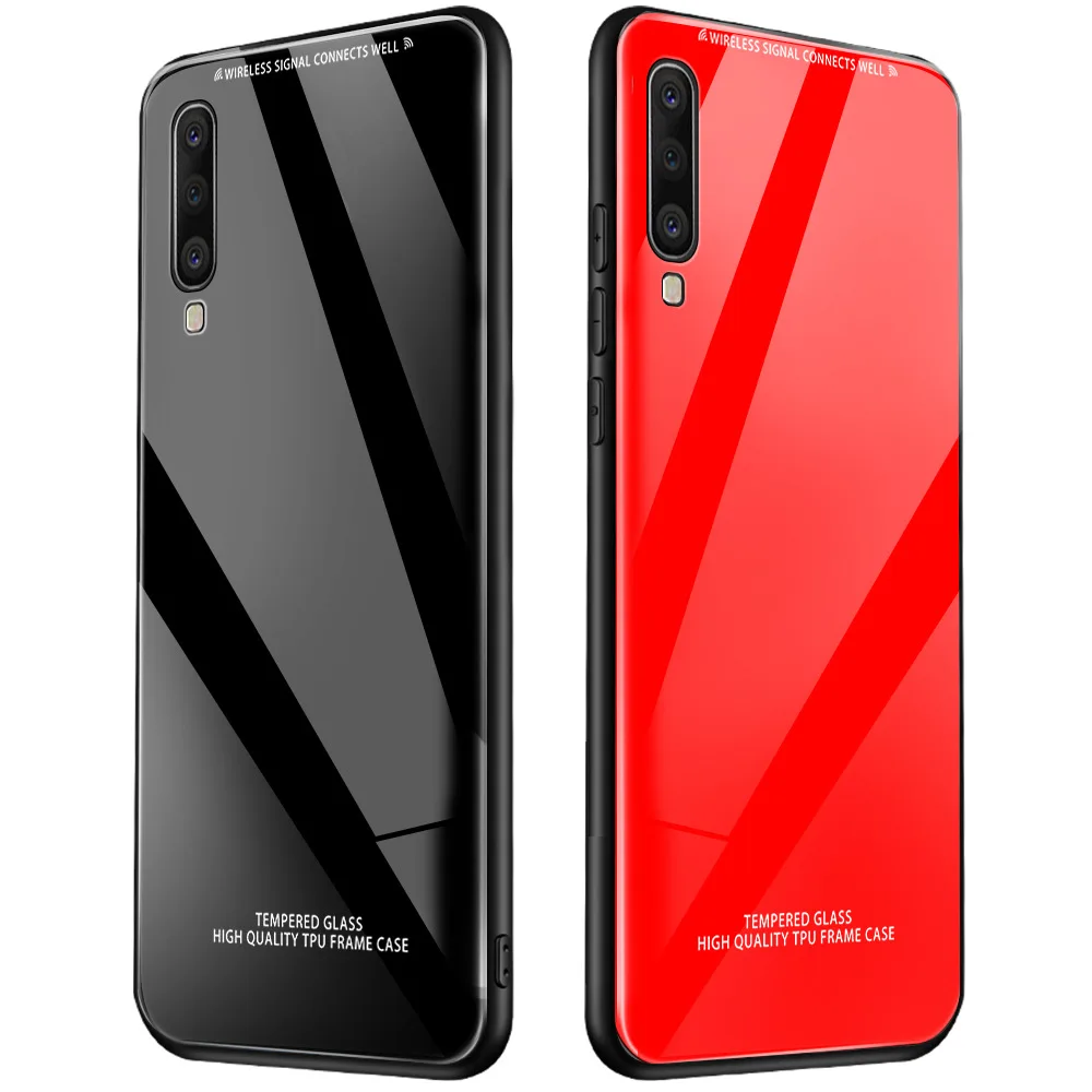 

For Samsung Galaxy S9 Plus Case S10 A40 A50 A60 A70 Lite Cover S8 A7 A9 Coque Sansung M40 Capa Plain Glossy Business