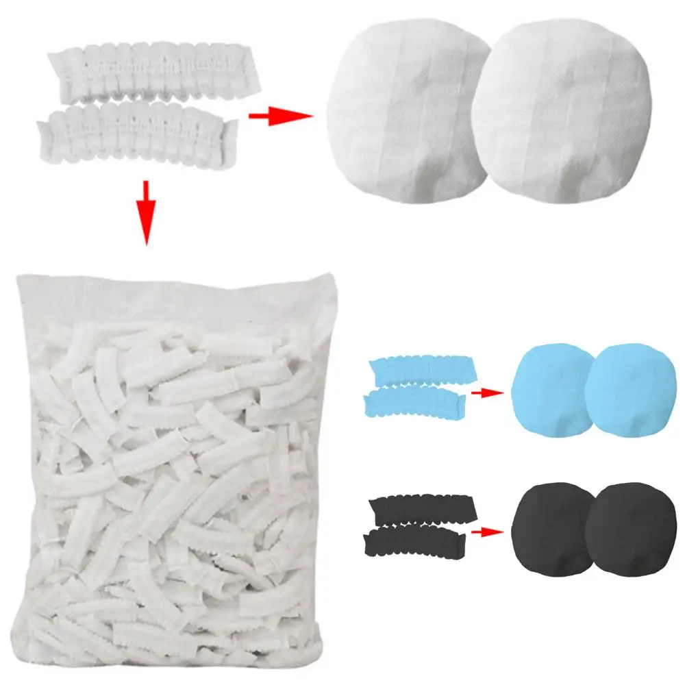 100Pcs/Bag Disposable Headphone Cover Nonwoven Earmuff Cushion 10-12CM Headset Dropshipping