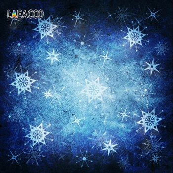 

Laeacco Glitter Snowflakes Blue Wall Background Photography Vinyl Seamless Photocall Decor Photophone Backdrop For Photo Studio