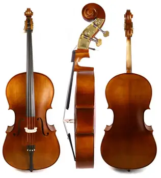 

4/4 Cello Sweet Sound Hand Made Maple Spruce Metal peg Free bag Bow