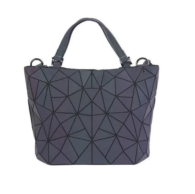 Светящаяся сумка bao с блестками, геометрические сумки для женщин, стеганые сумки через плечо, лазерные простые складные женские сумки, bolsa feminina - Цвет: Luminous5