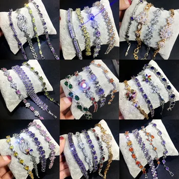 

30 Pcs/lot fashion women cool design crystal style bracelet wholesale luxury crystal women wedding bracelet lot 200801-30