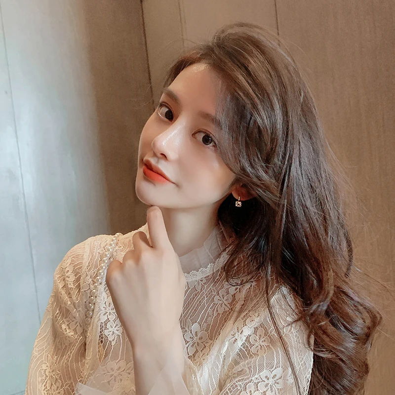 Simple Black White Irregular Polyhedron Pendant Small Earrings 2020 New Girl's Unusual Earrings Fashion Korean Jewelry For Woman - Image 4