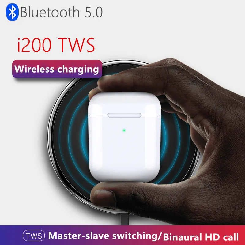 

i200 TWS Replica 1:1 Air2 Pop up Separate use Wireless Bluetooth QI Earphone Wireless Charging PK w1 chip i20 i30 i80 i500 tws