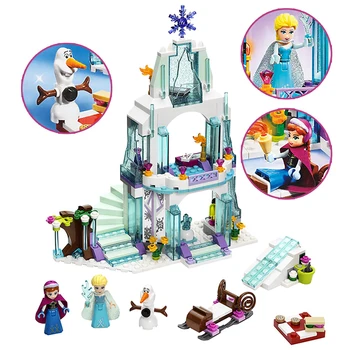 

NEW Friends Series Elsa Anna Figures Dress Up Building Block Toys Compatible With Lepining Friends Girl Princess Castle Toy