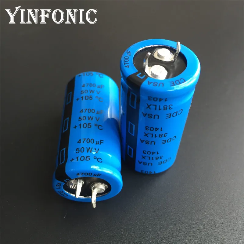 10pcs 4700uF 50V4700uf CDE 381LX 22x45mm 50V4700uF Snap-in PSU Aluminum Electrolytic capacitor | Электронные компоненты и