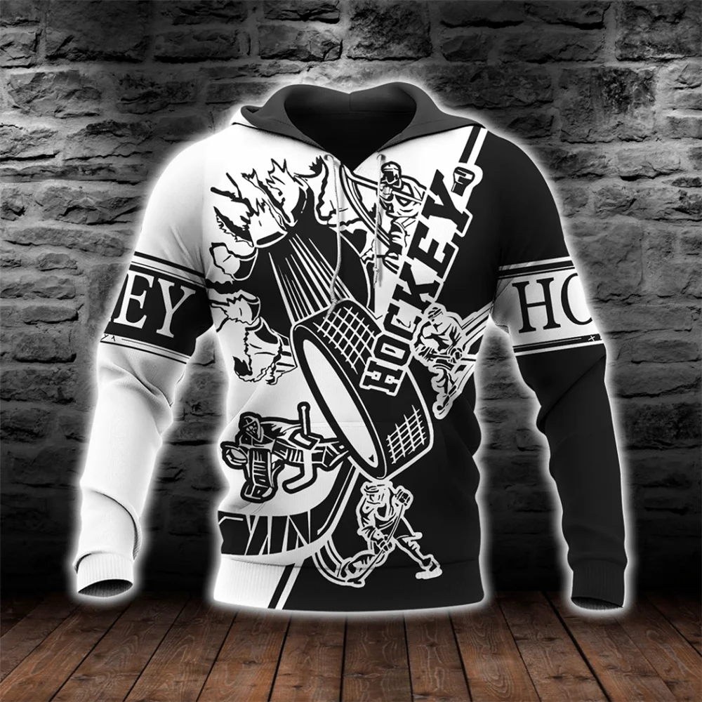 CLOOCL Fashion Beautiful Retro Hockey Hoodie 3D Print Designs Hooded Sweatshirt Men Women Harajuku Streetwear Coat Pullover