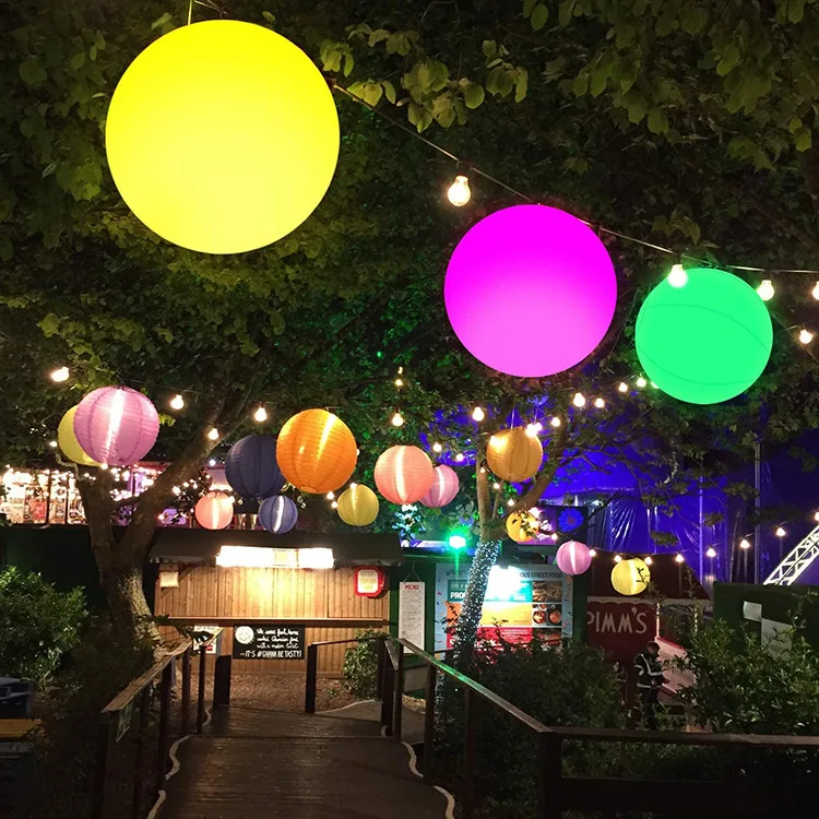 Party Decorations Swimming Pool Toys Glowing Ball Inflatable LED Glowing Beach Ball Water Play Equipment Entertainment