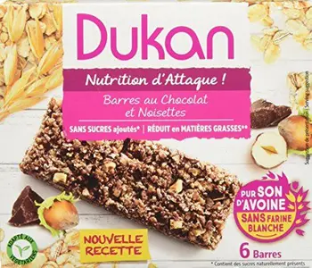

Dukan Barres de Son d'Avoine Saveur Chocolat-Noisette 150 g