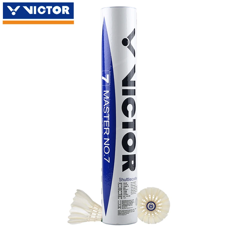 Воланы Victor Master No.7 для бадминтона шаттл из гусиных перьев искусственных | Спорт и
