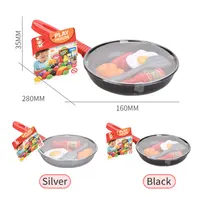 Children Pretend Play Kitchen Toy Set Miniature Kitchen Simulation Food Cookware Pot Pan Cooking Play House Toy For Girl Kid 2