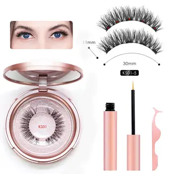 

Magnetic Eyeliner And Lashes Kit 2 Pair Reusable Lashes Reusable Brighter And More Attractive Beautiful Appearance High Quality