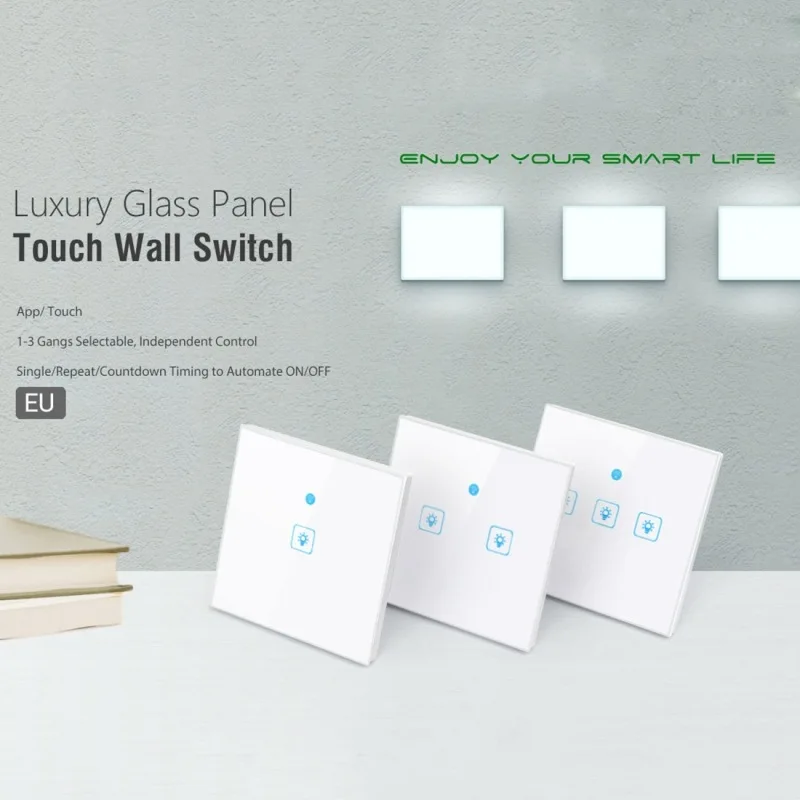 Ewelink ЕС Smart Light сенсорный выключатель 1 настенный выключатель сенсорный/WiFi/APP контроллер для умного дома с Alexa/Google
