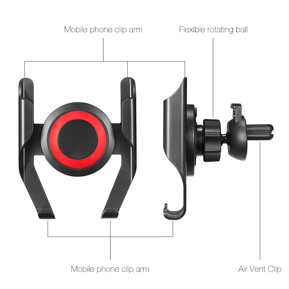 KISSCASE Universal Auto Telefon Halter Stehen für Handy im Auto 360 Rotation Air Vent Halterung Aut