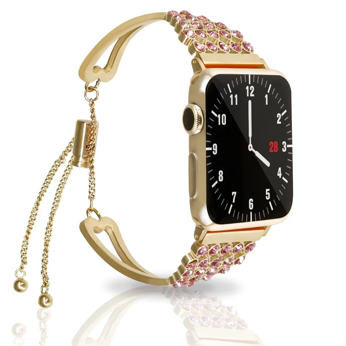 38-40 Женский ремешок для Apple Watch 38 мм 42 мм 40 мм 44 мм ремешок из нержавеющей стали модный металлический браслет для iWatch серии 4 3 2 1 - Цвет: 38-40