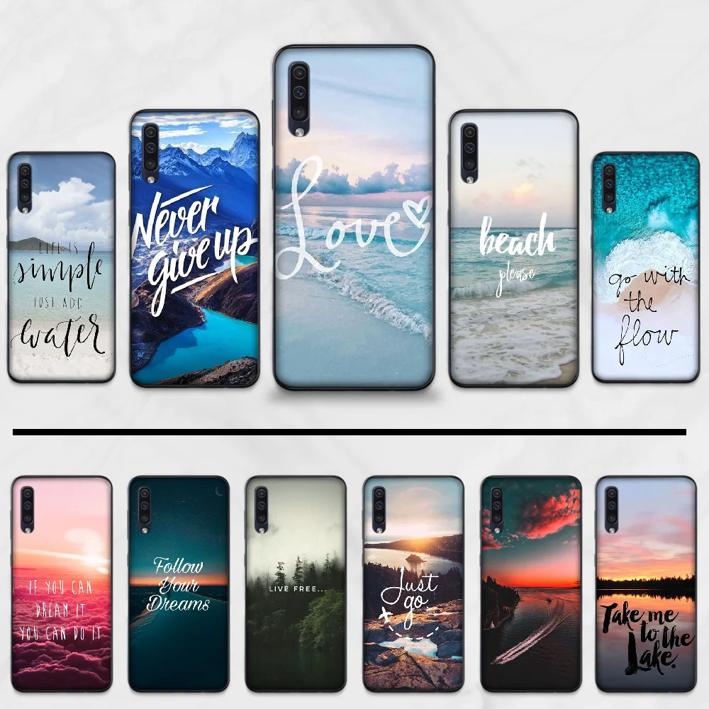 Travel mountain sea beach quotes Phone Case For Samsung Galaxy A 3 6 7 8 10 20 30 40 50 70 71 10S 20S 30S 50S PLUS | Мобильные