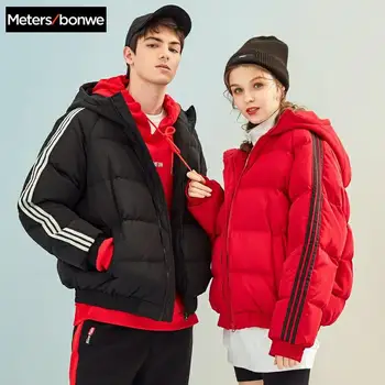 

Metersbonwe New Down Winter Jackets short Thick Winter Down Coat Men Couple Fashion Overcoat Outerwear Warm