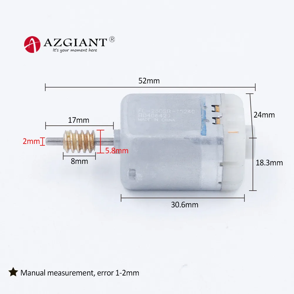 

FC280 12V DC original car door lock actuator motor worm gear FC-280SB-15240