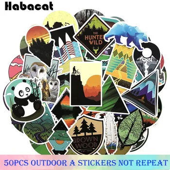 

50Pcs/set Traveling Mountaineering Stickers For Motorcycle Luggage Laptop Bicycle Fridge Skateboard Outdoor Exploration Stickers
