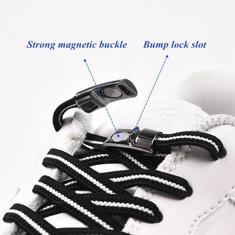 1 пара эластичных магнитных шнурков, быстро не завязываются шнурки для обуви, для детей и взрослых, унисекс, фиксирующие шнурки на плоской подошве, кроссовки, шнурки для обуви