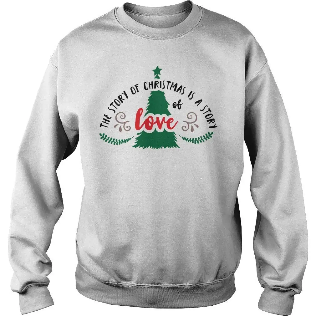 Story Christmas Love SweaterTFGHFG рубашка длинный рукав толстовка Толстовка для зимы |