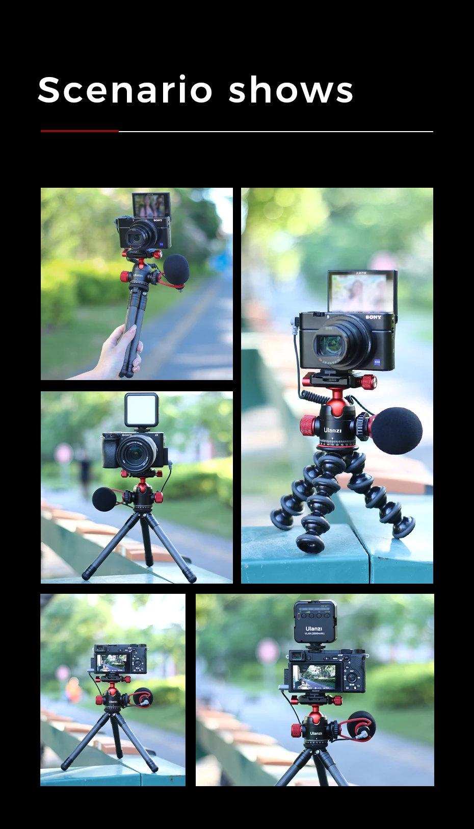 U-70 Metal Mini Ballhead Pan Cold Shoe Double Panoramic Tripod Head for DSLR Cam