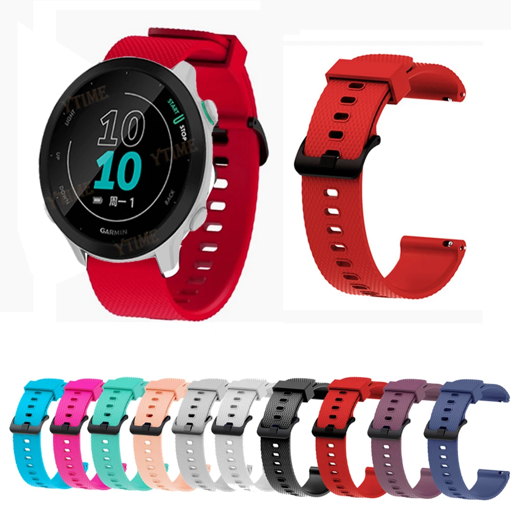 20mm Silicone Watch Strap For Garmin Vivoactive 3 3 Music/venu Sq