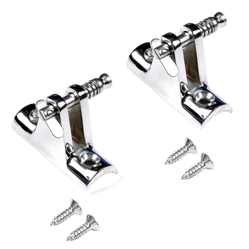 

2PCS Top Deck Hinges Fitting Concave Base Hardware Pins with Screws 316 Stainless Steel Pair