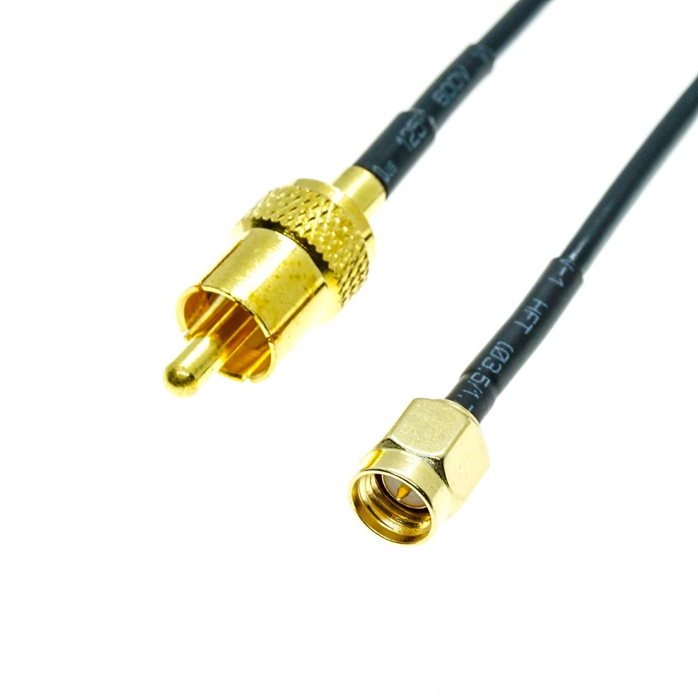 SMA male to RCA male plug CCTV Camera Monitor antenna TV Cable 50ohm RG174 Cable SDRPlay HackRF RTL