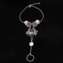 Европа и Америка модные части простой цветок пирсинг Выгравированные каплевидные кисточки стиль ножной браслет кольцо на лодыжки