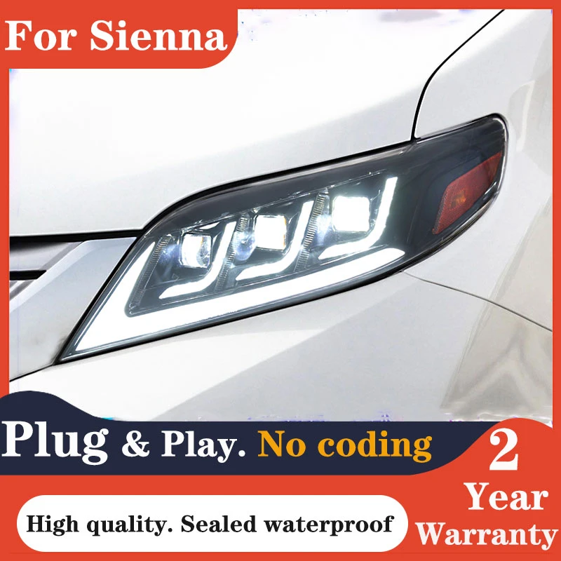 LED Headlights For Toyota Sienna Senna 11 20 LED headlamp assembly LED