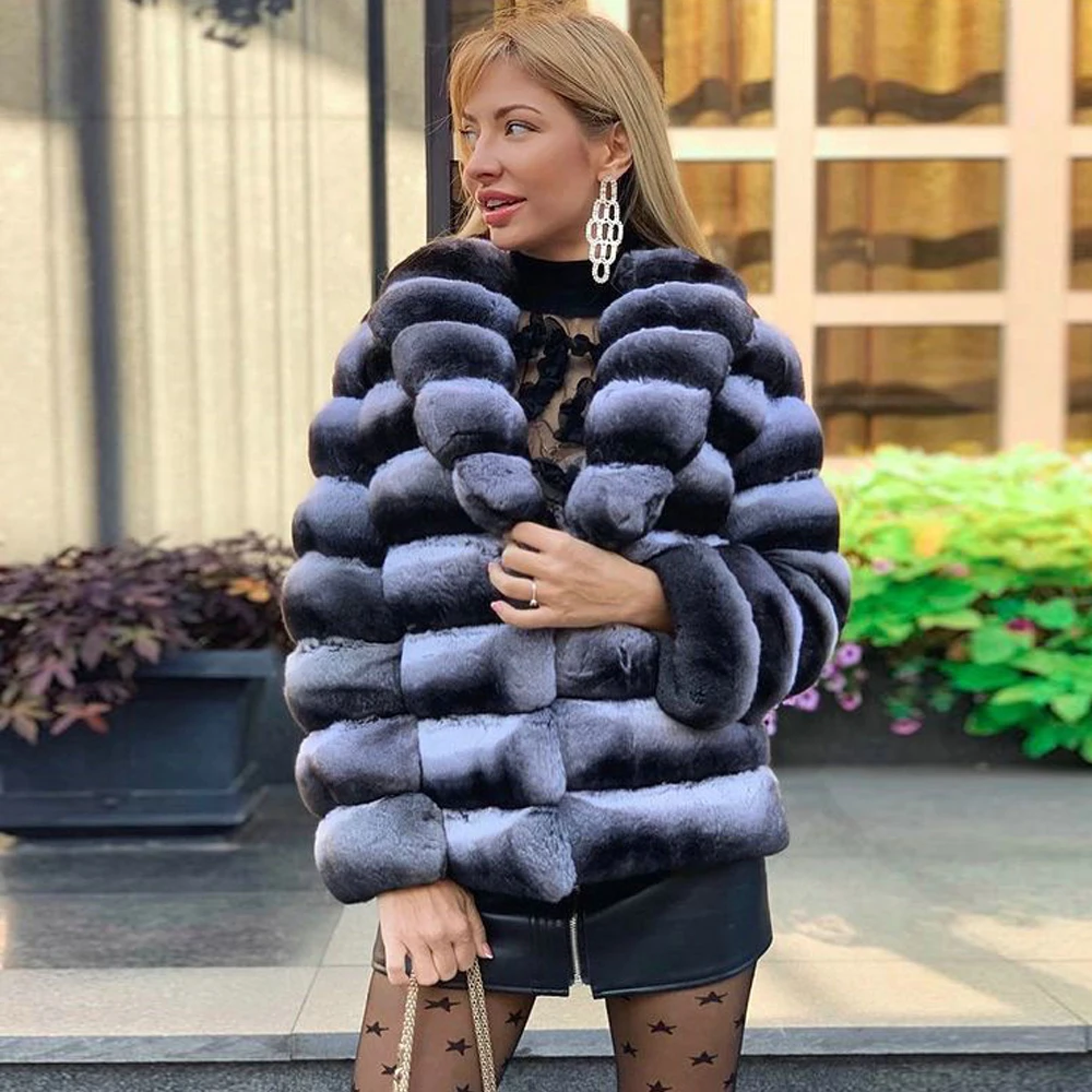 Новинка 2022, зимнее женское пальто с воротником с лацканами, натуральный цвет шиншиллы, оригинальное зеленое толстое пальто