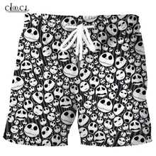 Шорты с 3D принтом черепа Джека Скеллингтона, летние шорты в стиле хип-хоп, Пляжные штаны, уличная одежда для мужчин и женщин