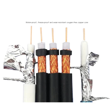 

10 Meters High-definition TV Electrical Wires SYWV75-5 Shielded Cable Copper Core Four Shielded Set-top Box Satellite TV Line