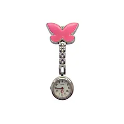 Карманные Медицинские медсестры Fob часы Женское платье часы клип-на кулон Висячие кварцевые часы в форме бабочки relogio de bolso