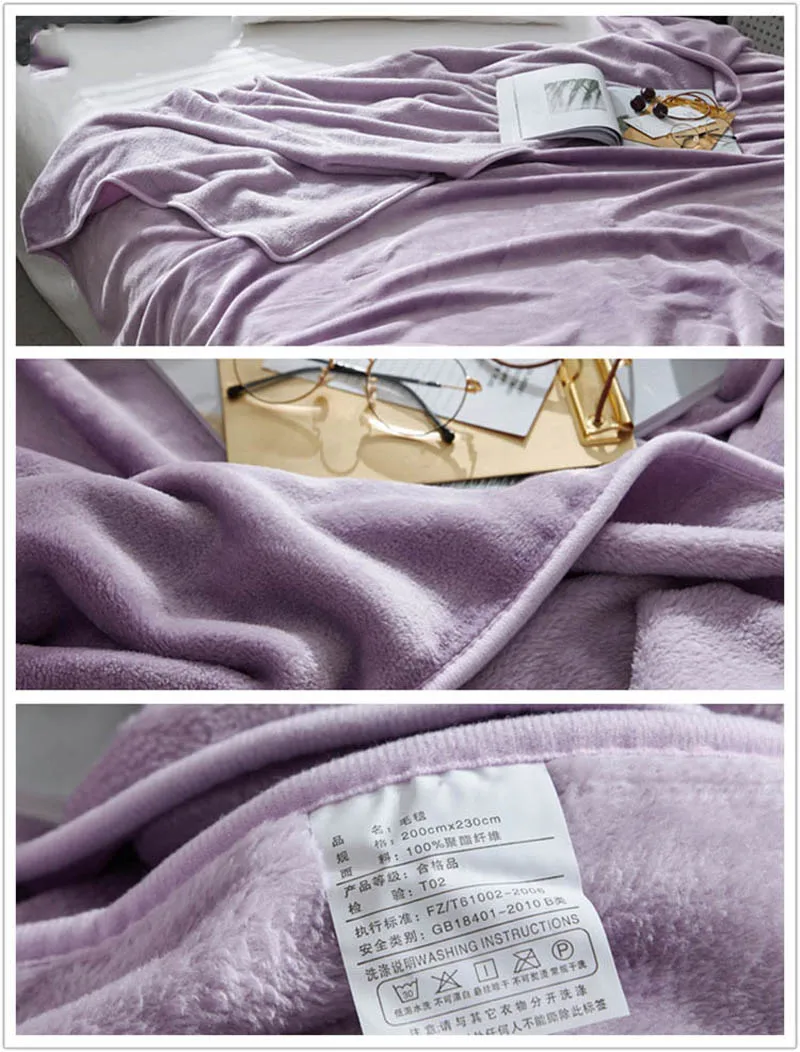 Одеяла для кровати из кораллового флиса, фланелевое одеяло, теплое покрывало, одеяло на диване, розовое фиолетовое зимнее покрывало на кровать, постельные принадлежности