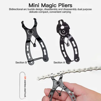

Bicycle Chain Link Magic Buckle Pliers Mountain Bike Chain Repair Tool Quick Release Master Removal Installation Tool TXTB1