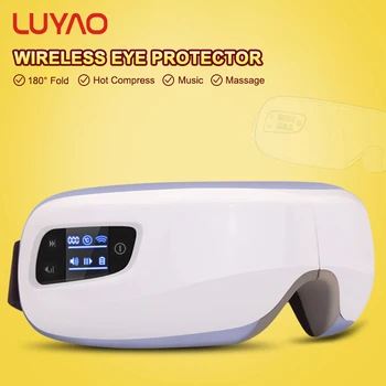 

LUYAO Rechargeable Air Pressure Eye Massager Wireless USB Vibration Eye Relax Glasses With Music Heating Vibration Functions