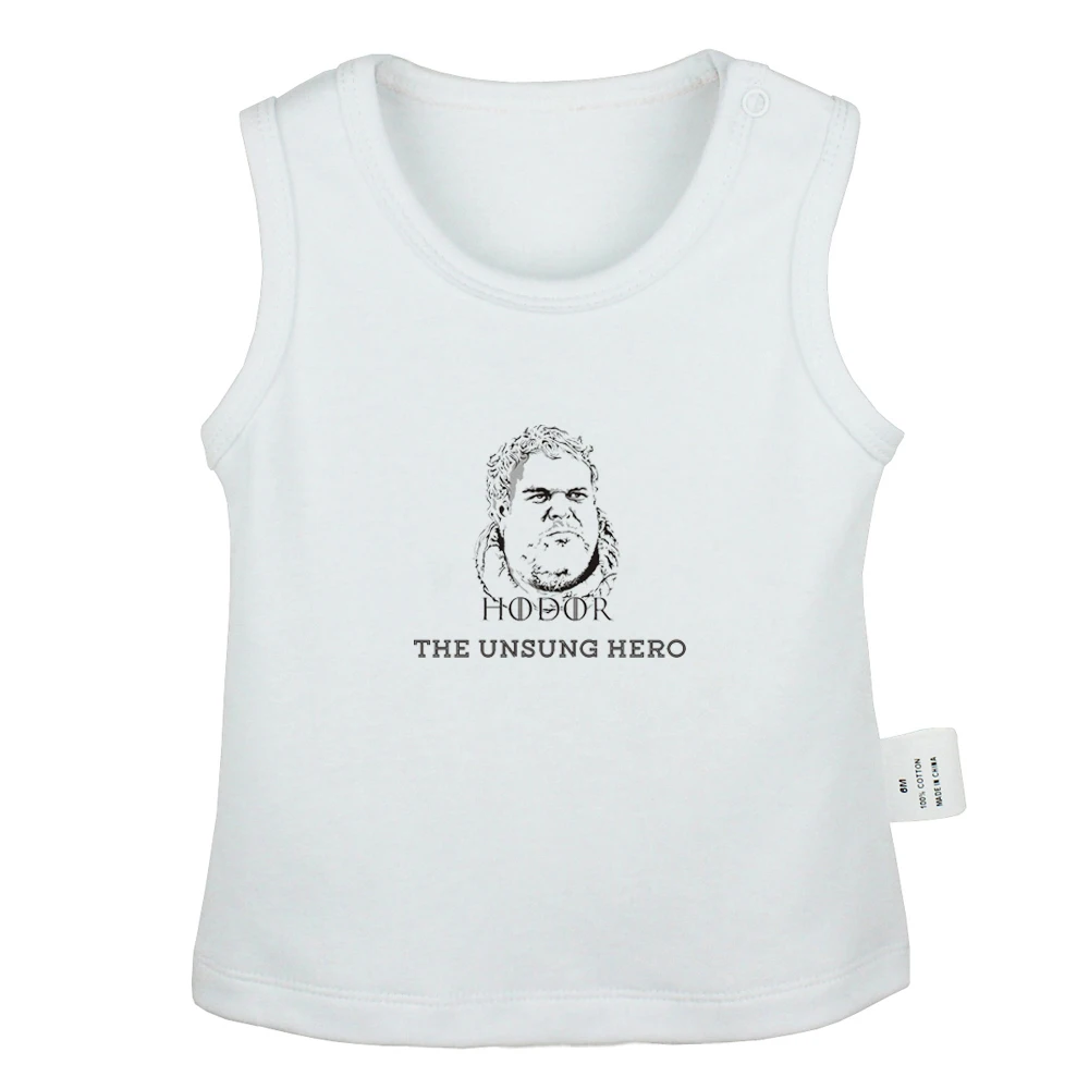 Игра престолов держать дверь HODOR ТВ шоу вентиляторы дизайн новорожденных Детские майки футболки жилет для малышей хлопковая одежда для новорожденных без рукавов
