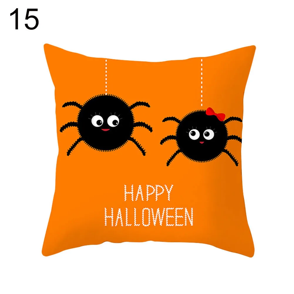 Трюк или лечения/Тыква печати Тыква Happy Halloween паук летучая мышь подушки Корпус чехол для подушки Офис вечерние реквизит - Цвет: 15
