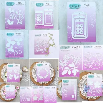 

Metal Cutting Dies Flower and leaf and tag Scrapbooking For Paper Embossing Frame Card Dies Set